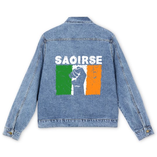 Saoirse Irish Republican Conservative Capitalist I Men's Denim Jackets
