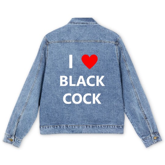 Black Cock Dick Penis sx Bjob Oral Kink BBC Men's Denim Jackets