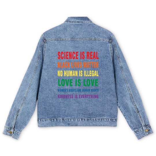 Science is real Men's Denim Jackets