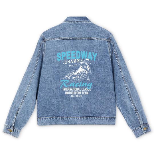 Motorcycle Speedway Racing Men's Denim Jackets