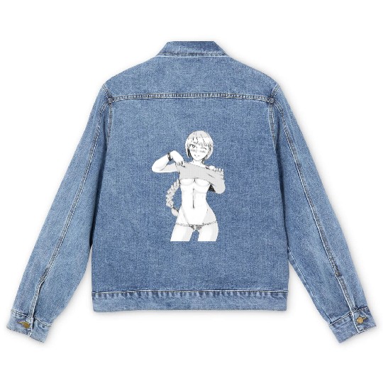 hen Manga Anime Waifu japanese sexy Girl Ahegao Men's Denim Jackets