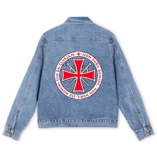 Knights Templar Cross Seal Men's Denim Jackets
