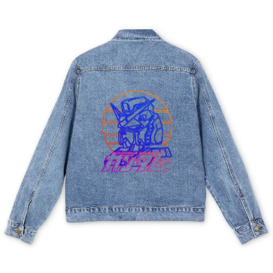 gundam rx 78 Men's Denim Jackets