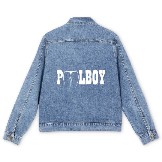 Pool Boy, Swimming Pool - Lifeguard gift Men's Denim Jackets