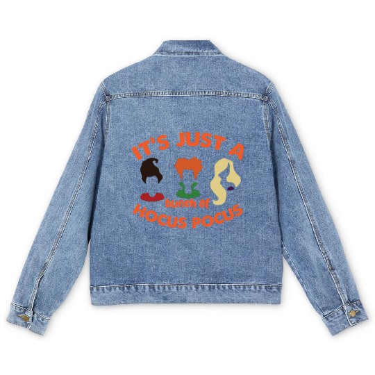 It's Just a Bunch of Hocus Pocus Halloween Men's Denim Jackets