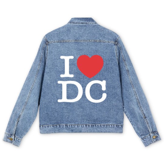 I Heart Dc Love District Of Columbia Men's Denim Jackets Men's Denim Jackets S