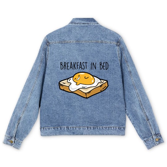 Fried egg toast - Breakfast in bed Men's Denim Jackets