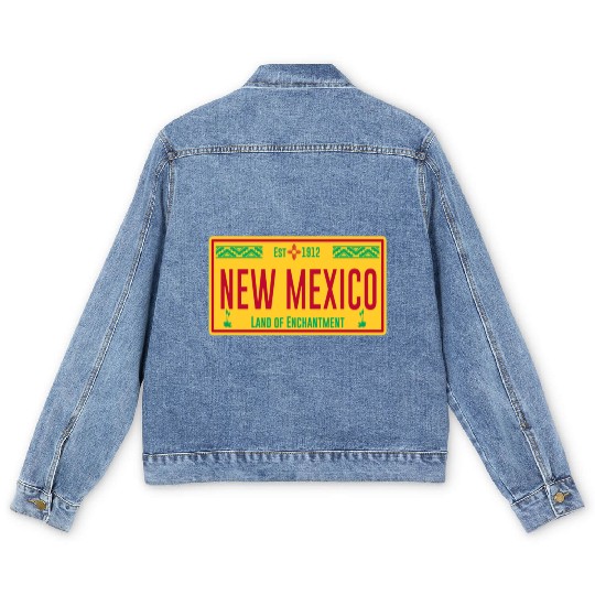 Zia New Mexico Symbole State Est 1912 Southwestern Men's Denim Jackets