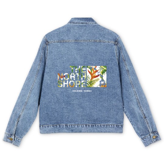 North Shore Haleiwa Bird Of Paradise Men's Denim Jackets
