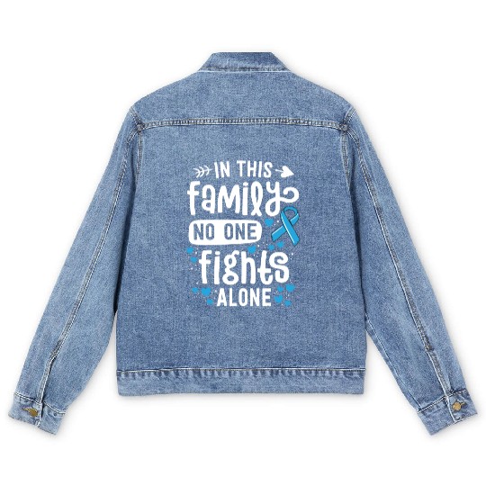 Prostate Cancer Awareness In This Family No One Men's Denim Jackets