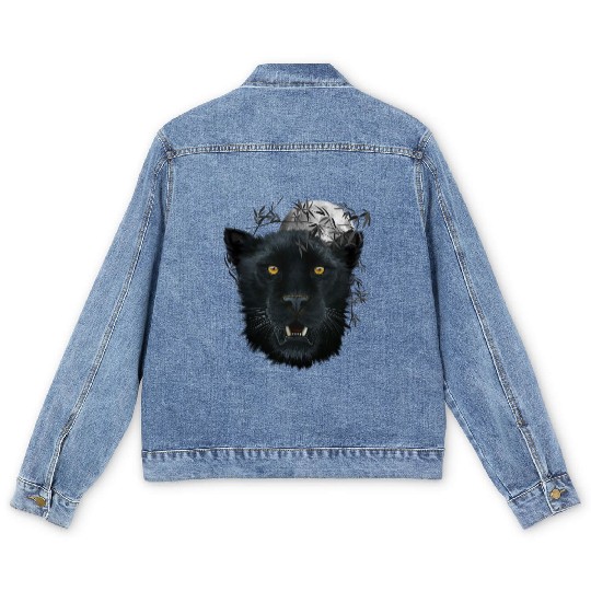 Black Panther Spirit The Face Of Power, Protection Men's Denim Jackets
