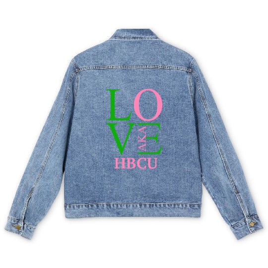 Hbcu Love Aka Paraphernalia For Soror Aphla Access Men's Denim Jackets