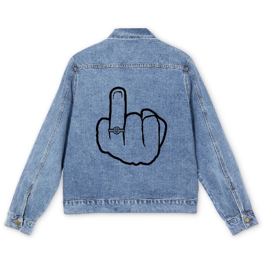 Wedding ring hand Men's Denim Jackets