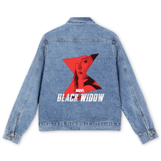 Marvel Black Widow Natasha Romanoff Hourglass Men's Denim Jackets