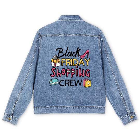 Holiday Shopping Black Friday Shopping Crew Funny Men's Denim Jackets