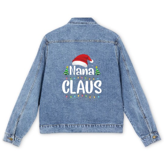 Funny Santa Nana Claus Christmas Family Matching Men's Denim Jackets