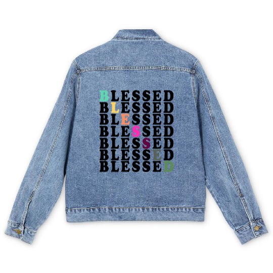 BLESSED BLESSED BLESSED BLESSED Men's Denim Jackets