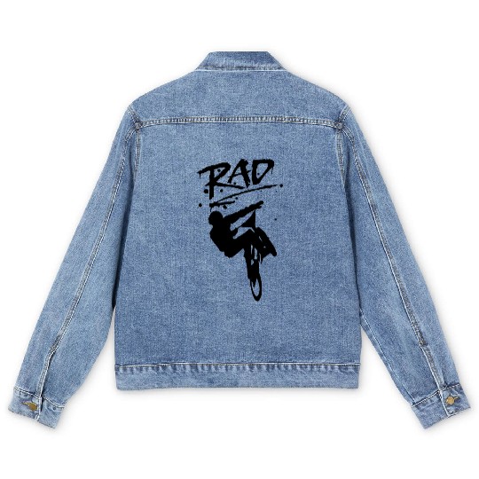 RAD BMX Bike Graffiti 80s Movie Radical Men's Denim Jackets