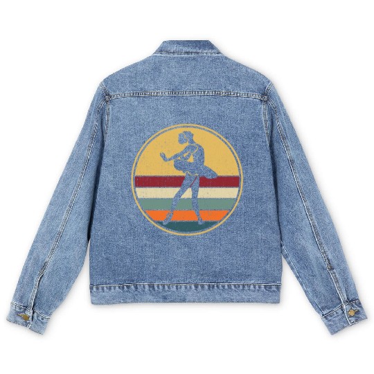 Retro Ballet Dancing Ballerina Vintage Ballet Men's Denim Jackets