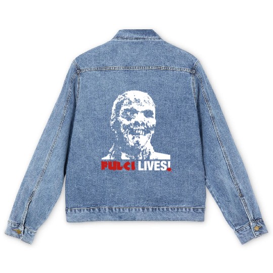 Fulci Lives Zombie Italian Horror Movie Fan Men's Denim Jackets