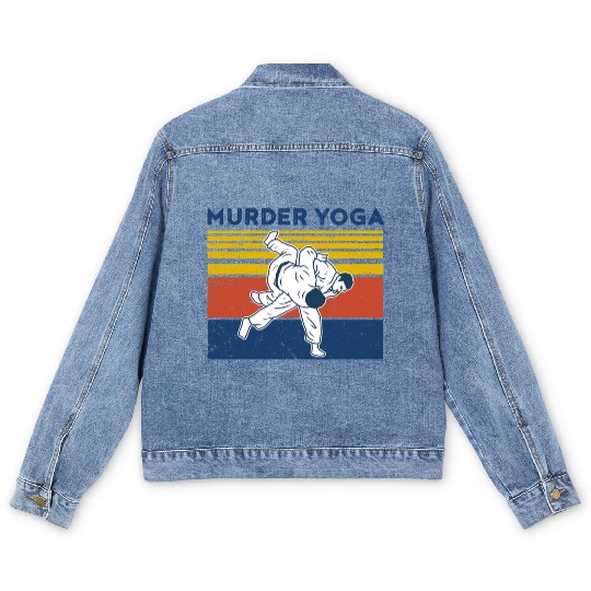 Jiu Jitsu Men's Denim Jackets Murder Yoga MMA Brazilian