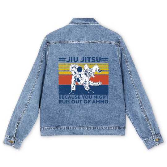 Jiu Jitsu Vintage BJJ MMA Jujitsu Men's Denim Jackets
