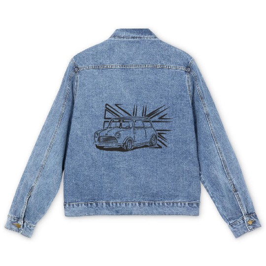 Austin MINI Cooper British flag Men's Denim Jackets