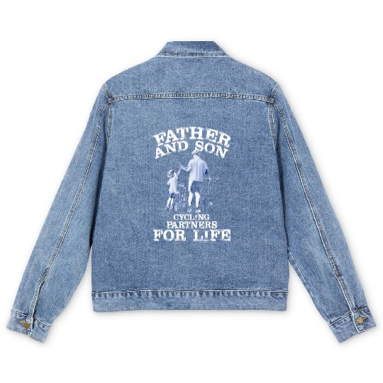 Cycling Father Son Cycling Partners Lifes Men's Denim Jackets