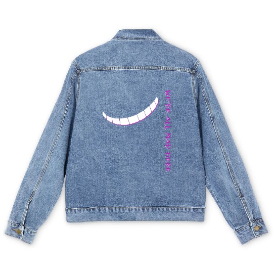 Alice In Wonderland We'Re All Mad Here Men's Denim Jackets
