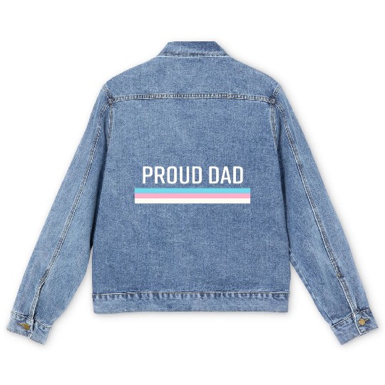 Lgbt Transgender Pride Proud Dad Men's Denim Jackets