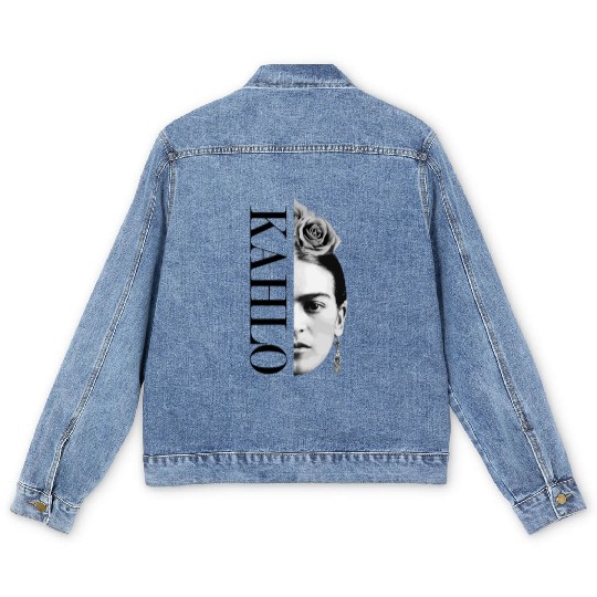 Frida Kahlo Split Portrait Men's Denim Jackets