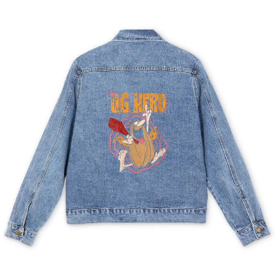Captain Caveman Og Hero Gift Men's Denim Jackets