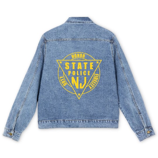 jersey state police Men's Denim Jackets