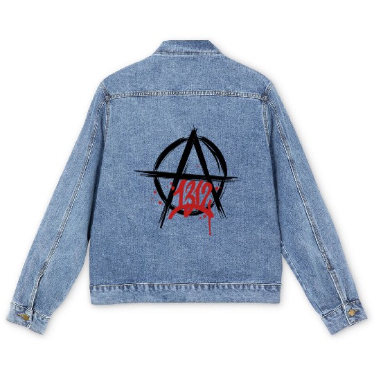 ACAB 1312 Anarchy symbol Men's Denim Jackets