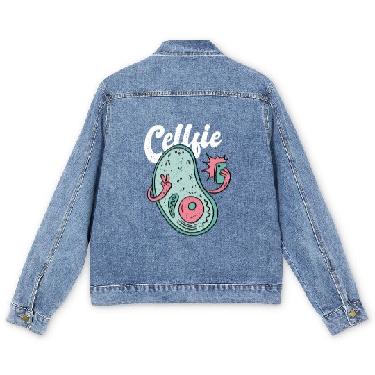 Cell That A Cellfie Makes For Biology Teachers Men's Denim Jackets