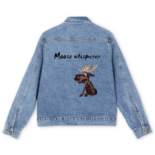Moose whisperer Men's Denim Jackets