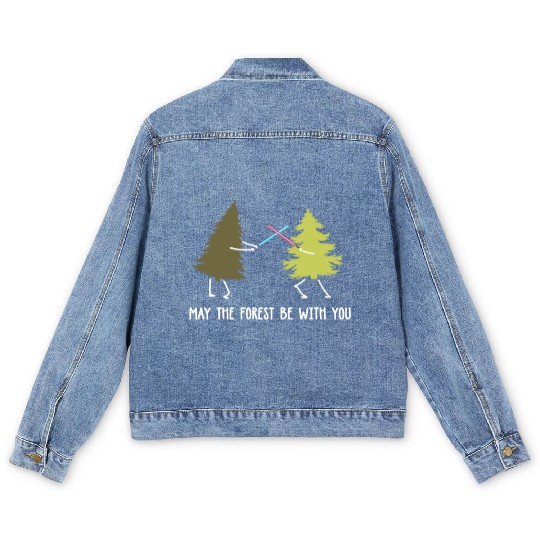 May the forest be with you Men's Denim Jackets