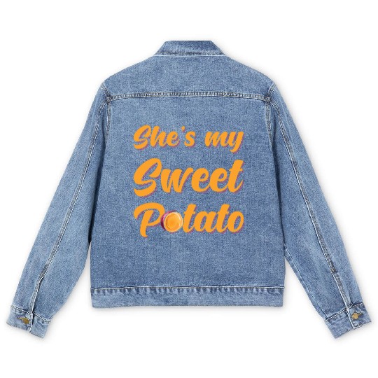 Sweet Potato Shes my Sweet Potato Men's Denim Jackets
