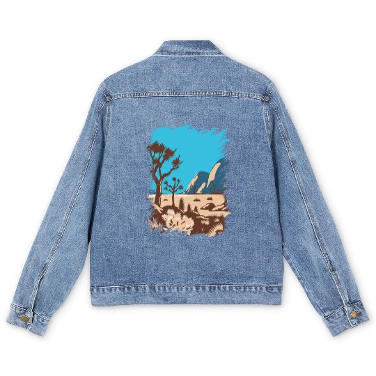 Joshua Tree National Park California Men's Denim Jackets
