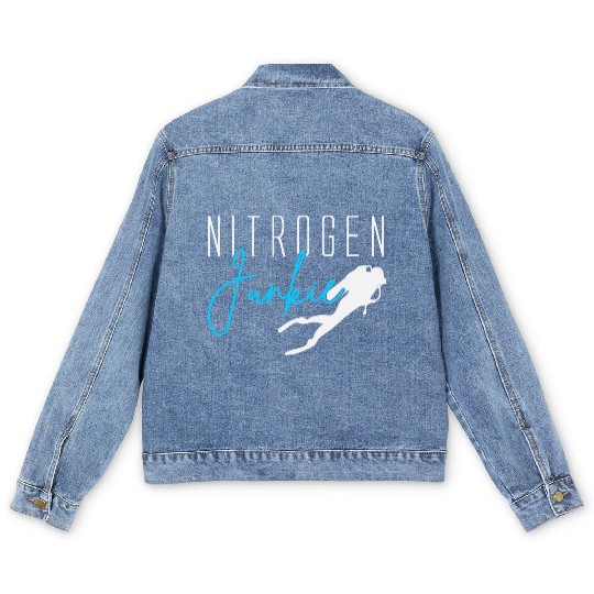 Scuba Diving Gifts for Underwater Diver Men's Denim Jackets
