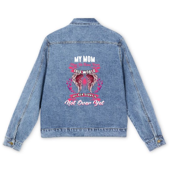 Angel Mommy Angel Wings Apparel Rest in Peace Mom Men's Denim Jackets