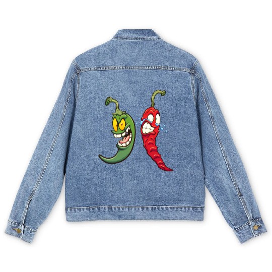 Chili pepper Men's Denim Jackets