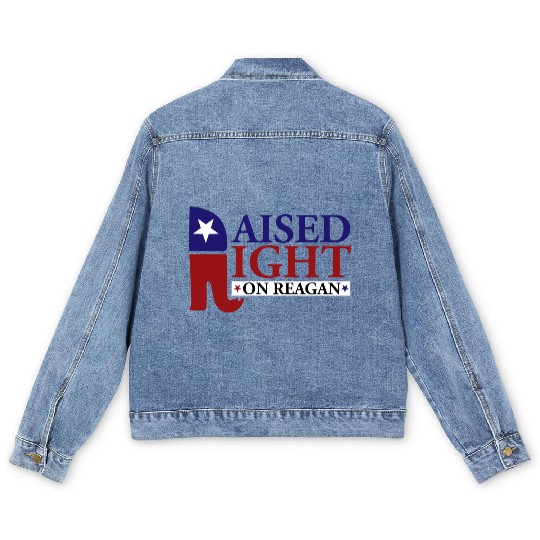Raised Right On Reagan 80'S Nostalgia Men's Denim Jackets