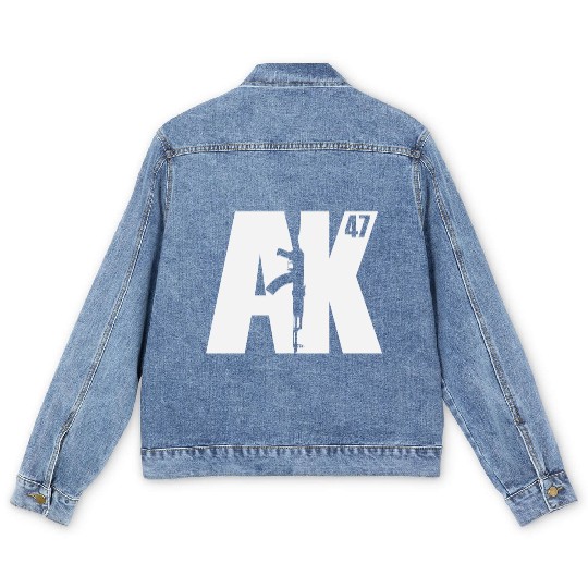 Ak-47 Soviet Kalashnikov Pro Second Amendment Men's Denim Jackets