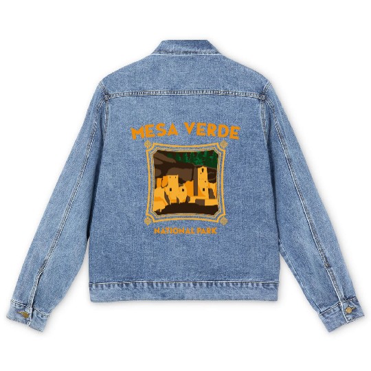 Mesa Verde National Park Novelty Graphic Design Men's Denim Jackets