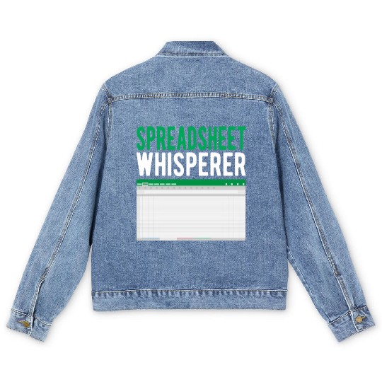 Spreadsheet Whisperer Excel Accounting Accountant Men's Denim Jackets