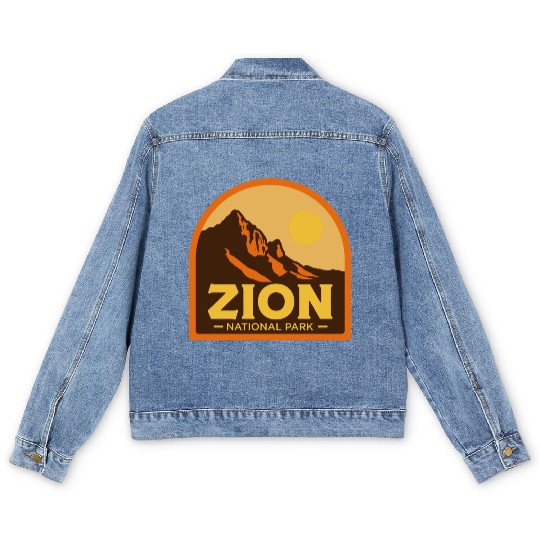 zion national park Men's Denim Jackets