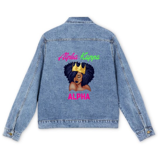 Alpha Kappa AKA Sorority Paraphernalia christmas p Men's Denim Jackets