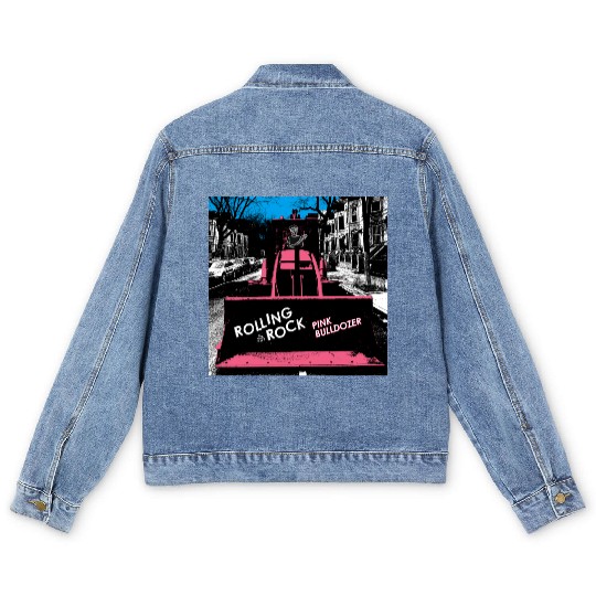 Pink Bulldozer / Rolling Rock Men's Denim Jackets