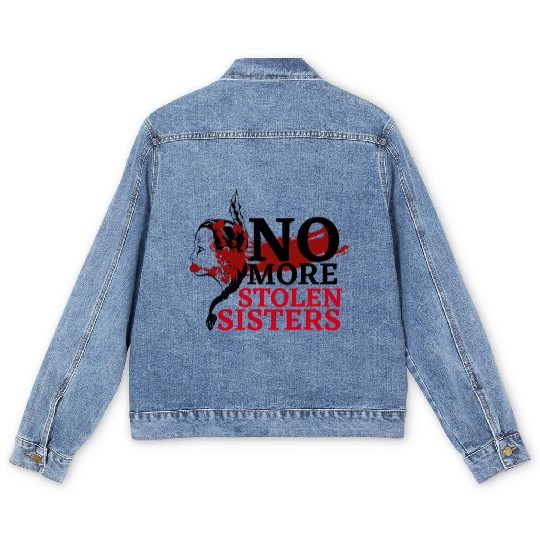 No MS Sisters/MMIW Girl Native American Men's Denim Jackets